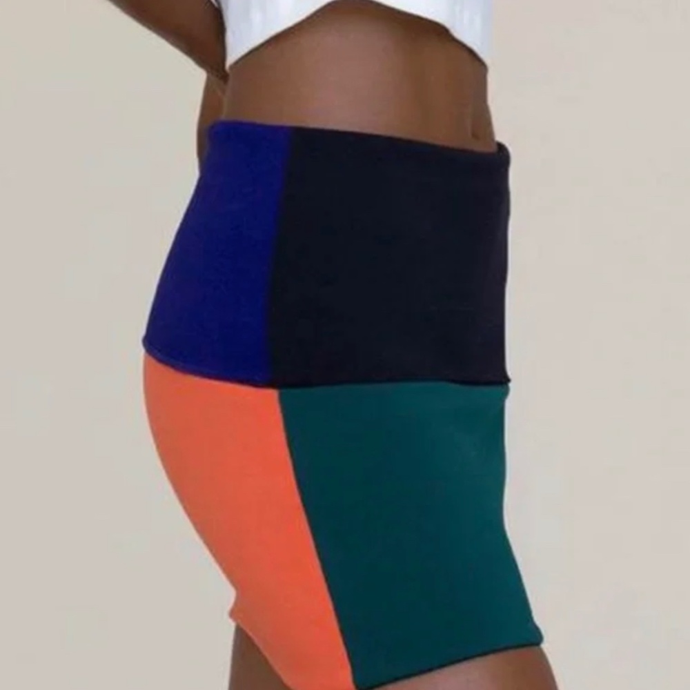 Orseund Iris Colorblocked Foldover Wonderland Mini Skirt
